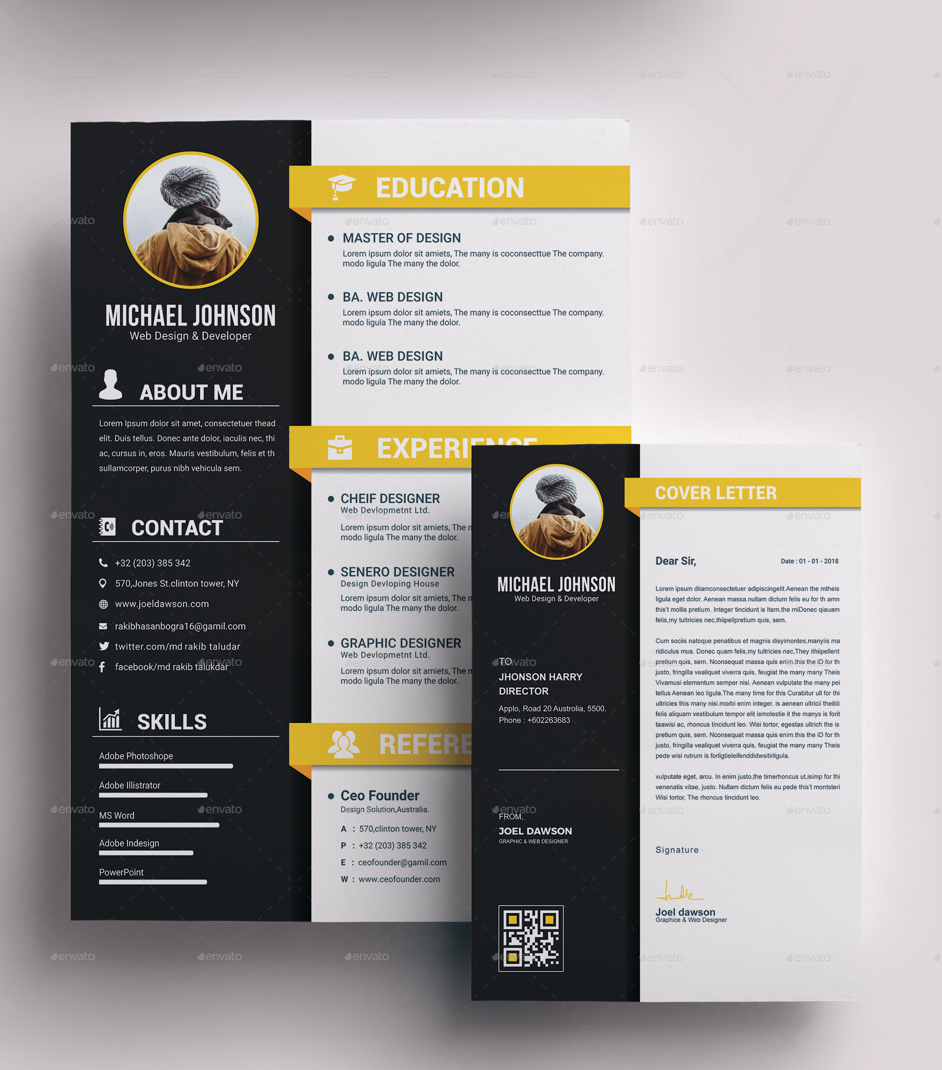 Resume Bundle By Pixeldesign Graphicriver